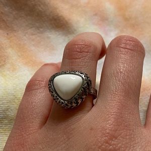 • Chunky White Ring •